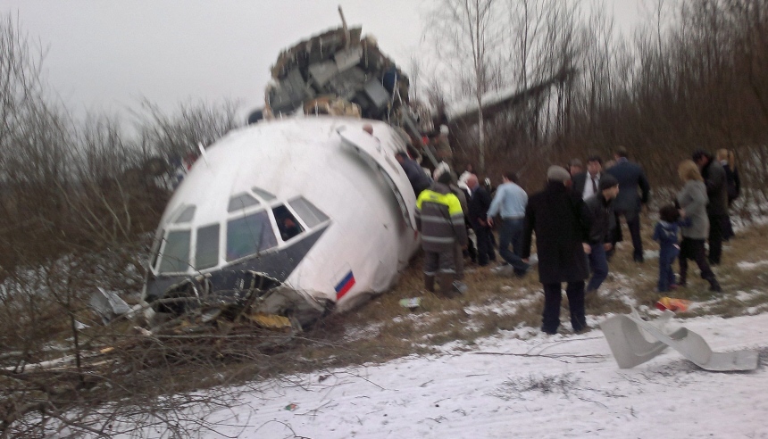 Разбившийся в Домодедово самолет ТУ 154. Фото: DPA