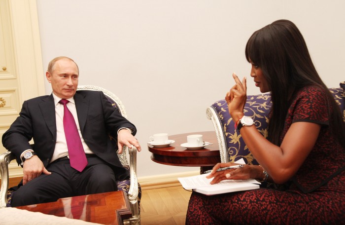 Владимир Путин и Наоми Кэмпбелл. Фото: Getty Images